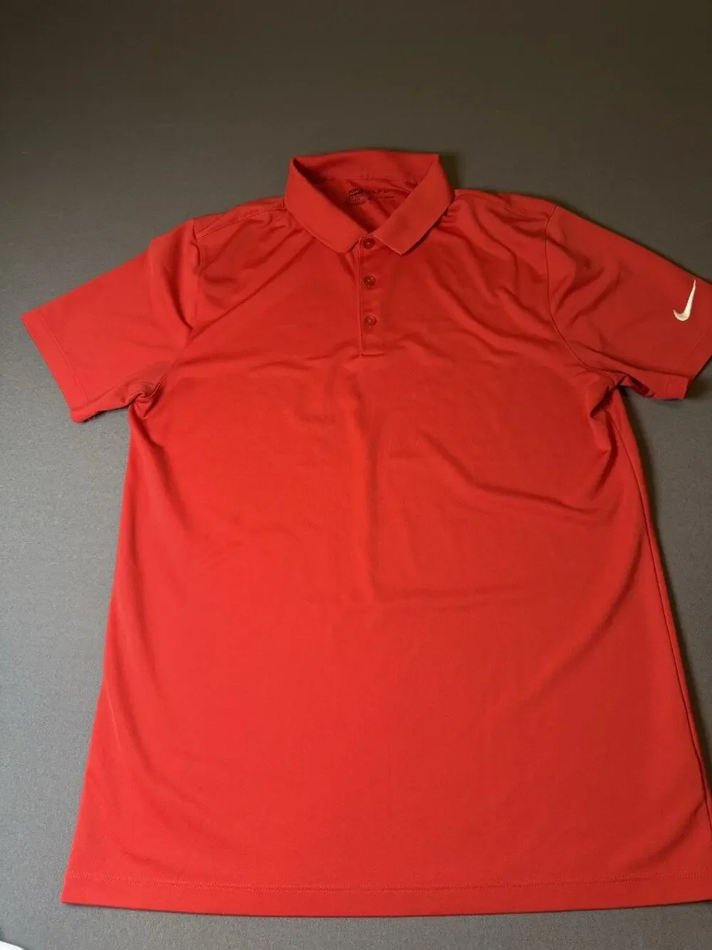 Nike Golf Polo Shirt Adult M Red Performance Athletic Golfer Casual Outdoor Mens